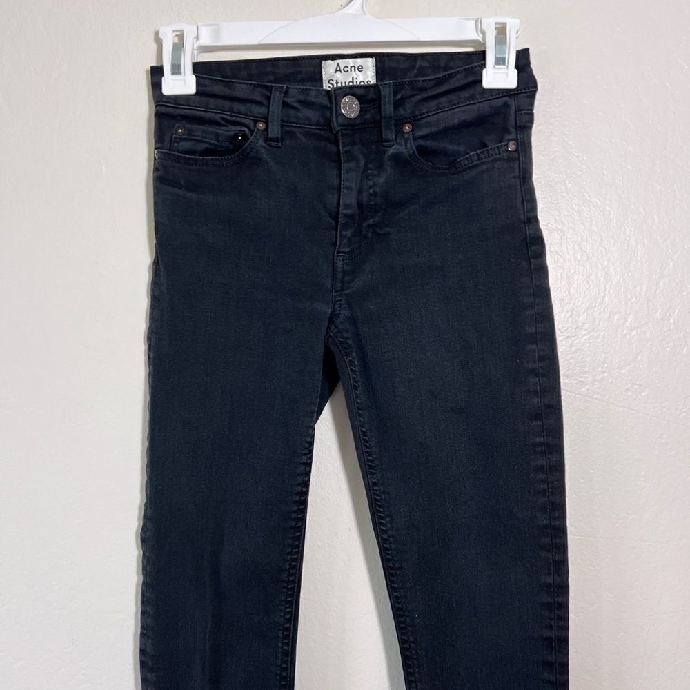 Acne Studios Skin 5 Jeans in Black Size 24 - Picture 6 of 8
